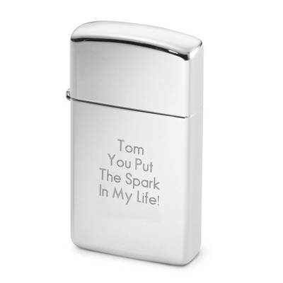 Personalized Zippo Chrome Slim Lighter by Things Remembered