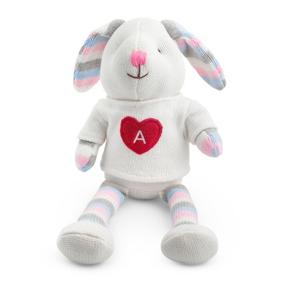 knit bunny stuffed animal