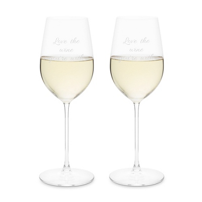Personalized Riedel Veritas Riesling Zinfandel Set Of 2 Wine Glasses By ...