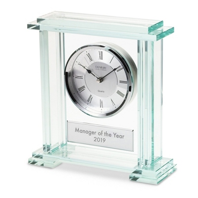 Personalized Glass Block Clock at Things Remembered