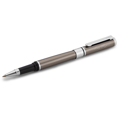 Personalized Reflections Premier Gunmetal and Silver Rollerball Pen by Things Remembered