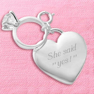 Personalized Heart and Ring Charm by Things Remembered