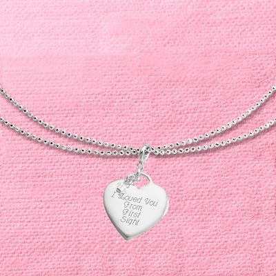 Personalized First Chapter Heart Charm 40" Necklace w/ FREE Keepsake Box by Things Remembered