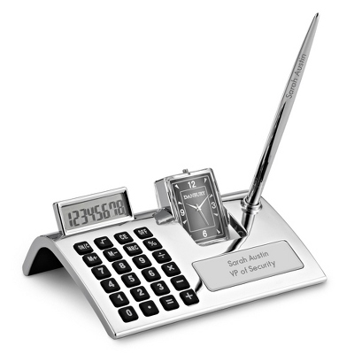 Personalized Curved Calculator Pen Stand at Things Remembered