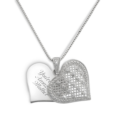 Personalized Sterling Silver Net Heart Necklace by Things Remembered