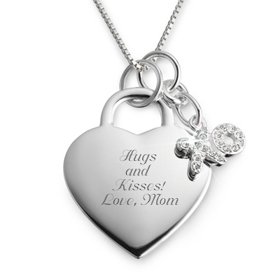 Personalized Sterling Silver 'XO' Heart Necklace by Things Remembered