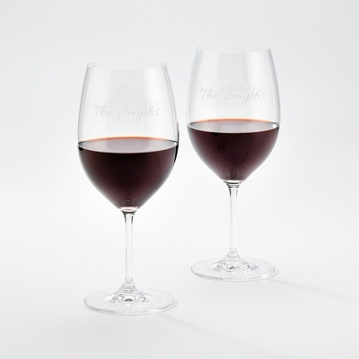 Personalized Riedel Vinum Cabernet Sauvignon/merlot Set Of 2 Glasses By ...