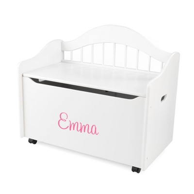 personalised toy box pink