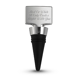 an engraved wine stopper is a one of a kind anniversary gift