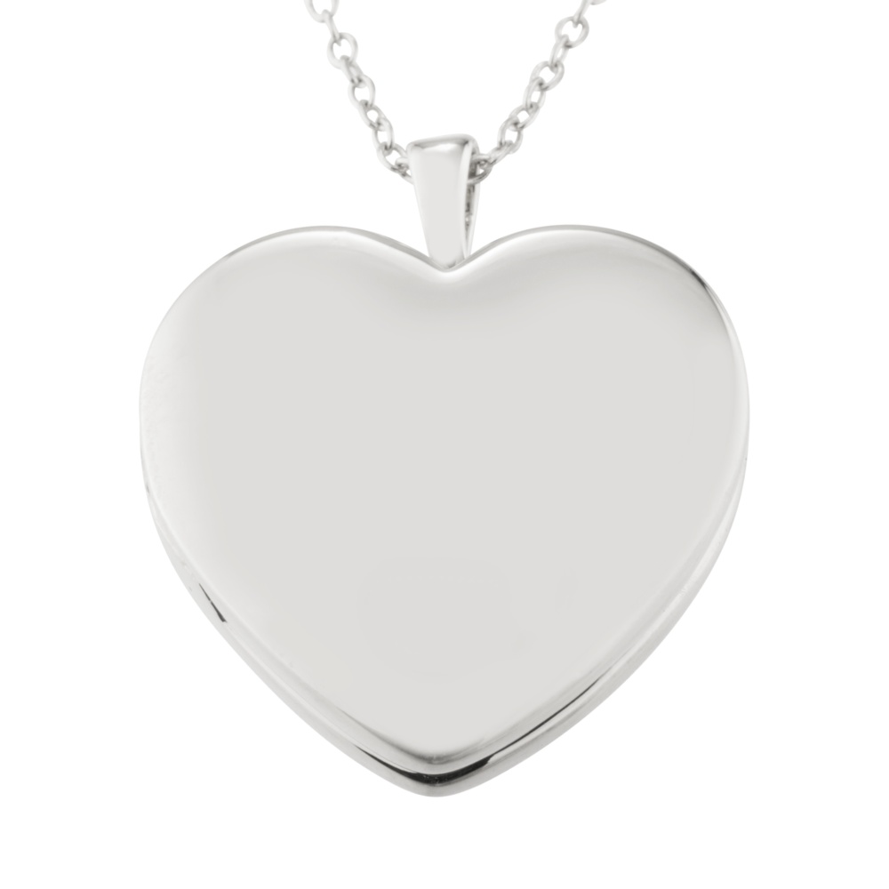 silver love heart locket