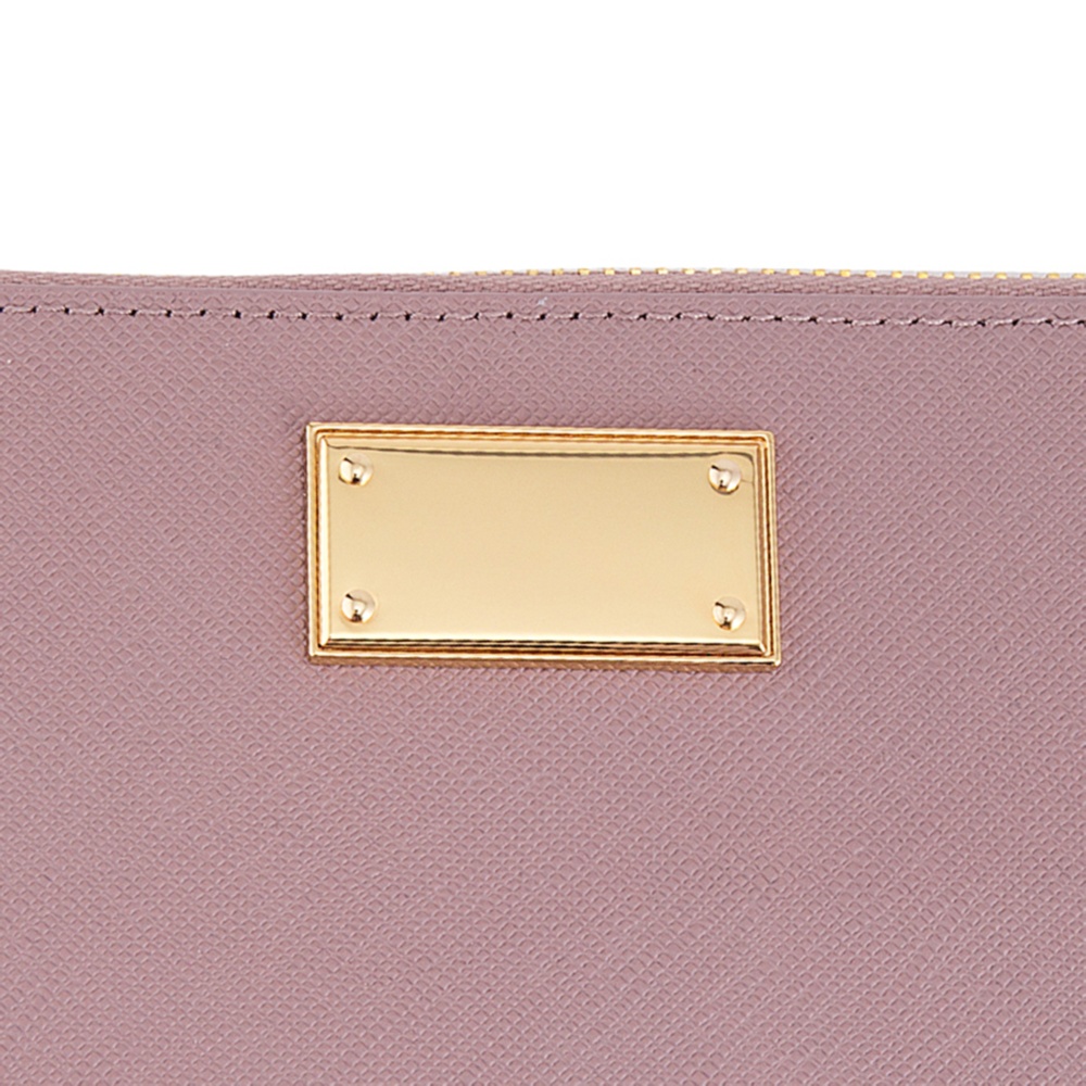 Main Image: Lilac Leather Zip Wallet