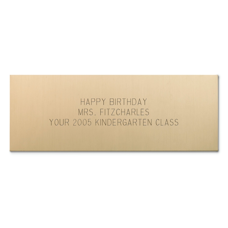 Image of 1.5 x 4 Brass Plate