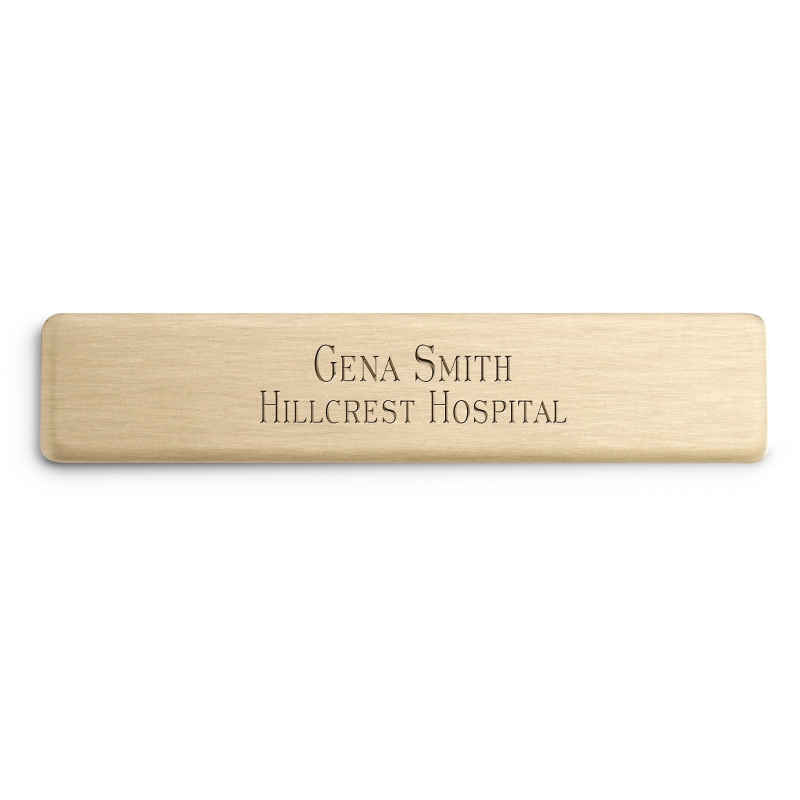 Image of 1/2 x 2 3/8 Brass Name Badge