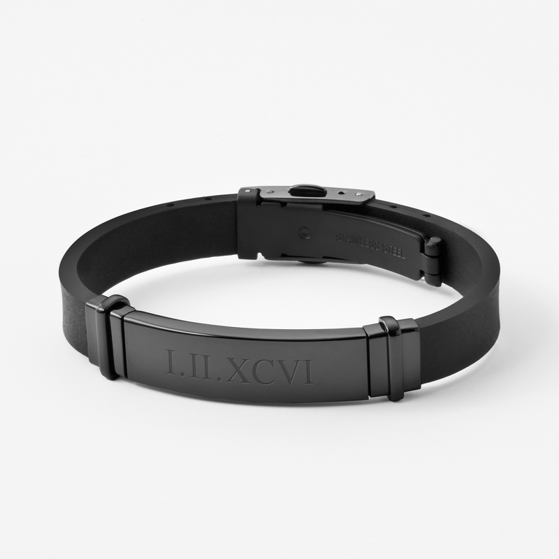 Image of Boys Gunmetal ID Bracelet