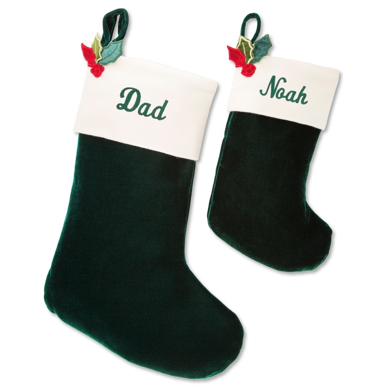 Image of Green Velvet Stockings