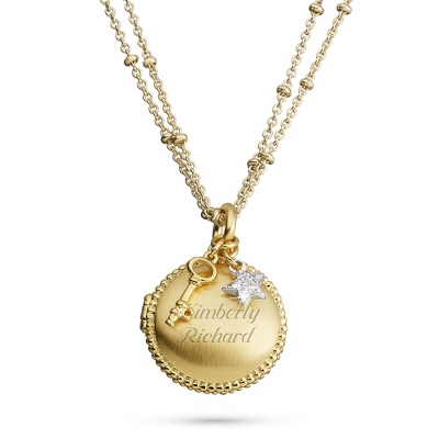 Personalized Brushed Gold Locket By Things Remembered – Innopoint