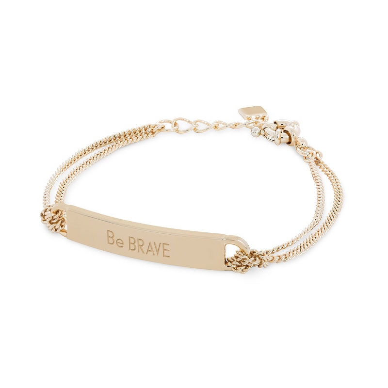 Image of Gold Plated Two Strand ID Bracelet