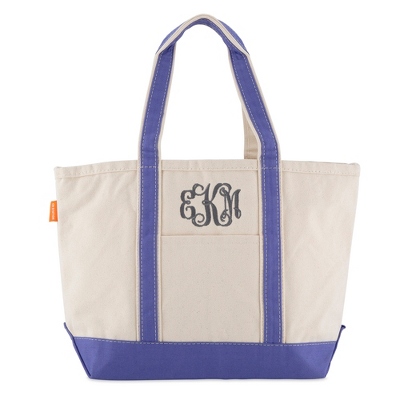 Personalized Medium Violet Canvas Boat Tote By Things Remembered ...