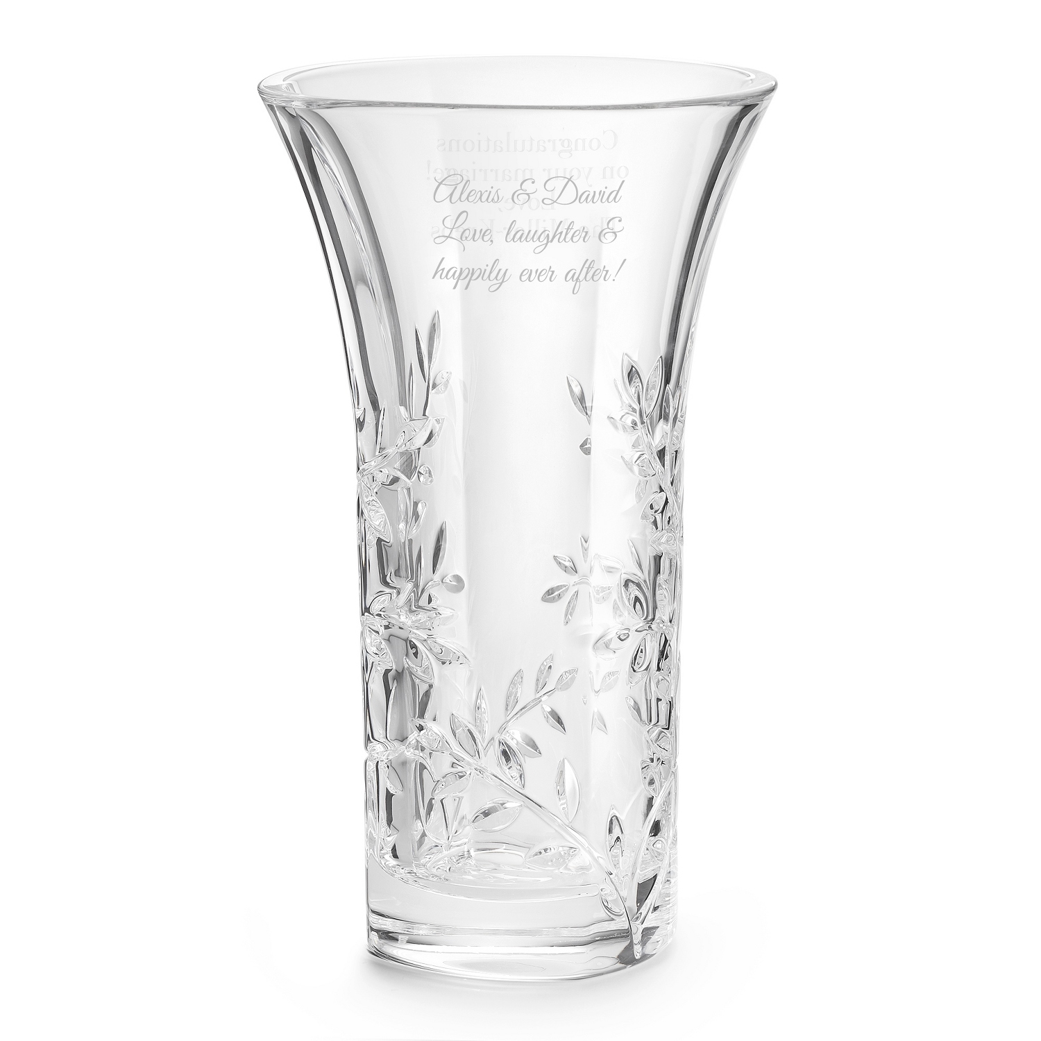 Personalized Vera Wang By Wedgwood Leaf Vase