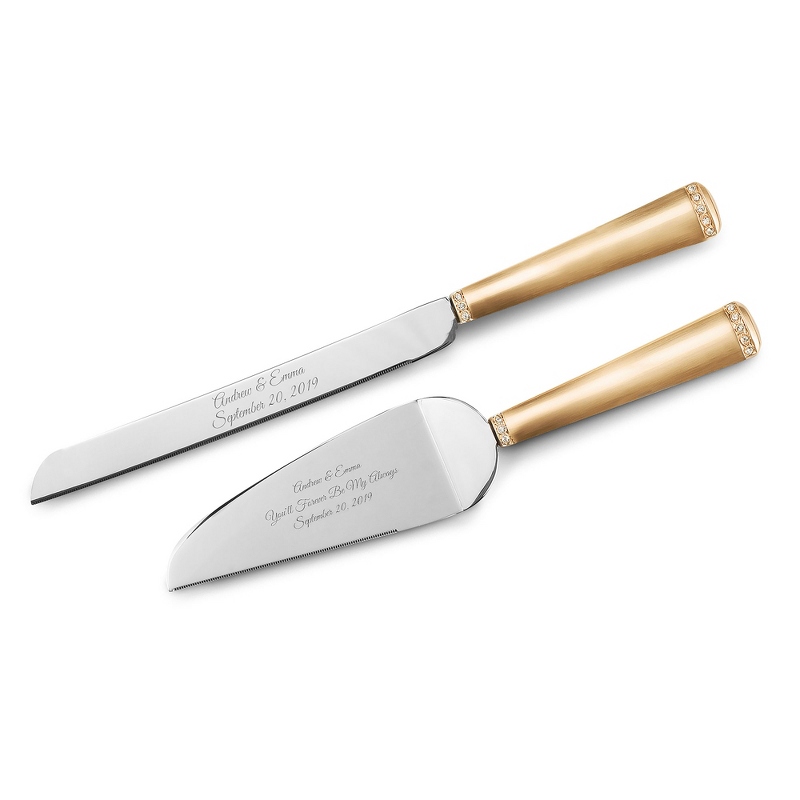 Image of Princess Goldtone Cake Server Set