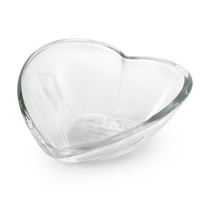 Personalized Heart Shaped Glass Serving Bowl By Things Remembered | Leevu
