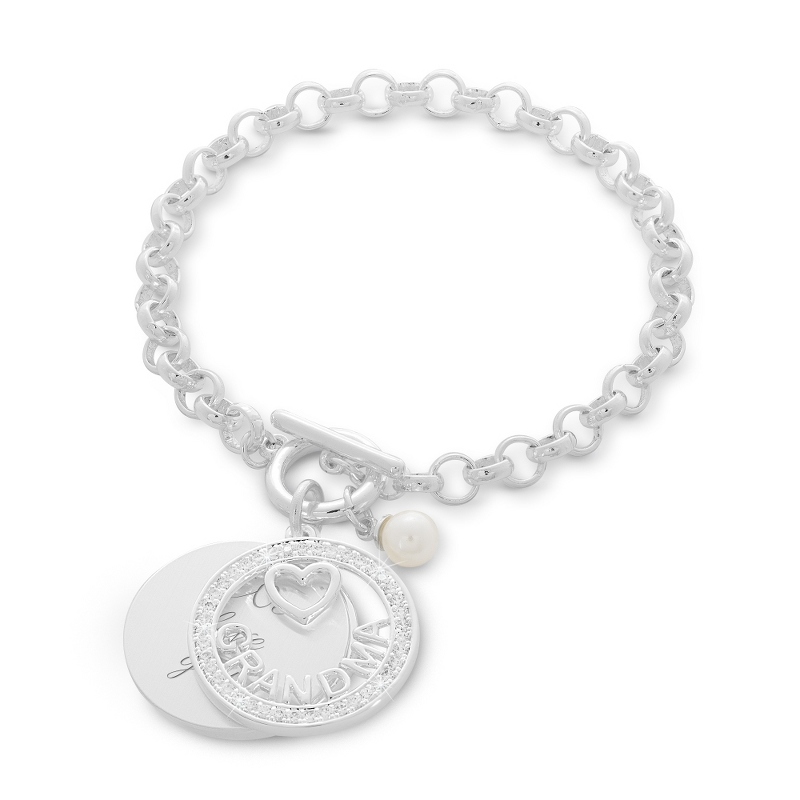 Image of Grandma Swing Heart and Pearl Bracelet