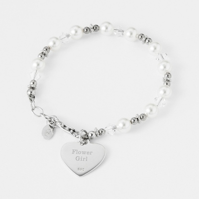 sterling silver flower girl bracelet