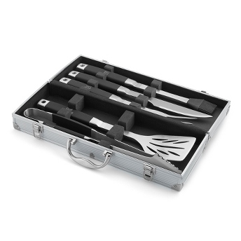 5 Piece Stainless Steel Personalized BBQ Set