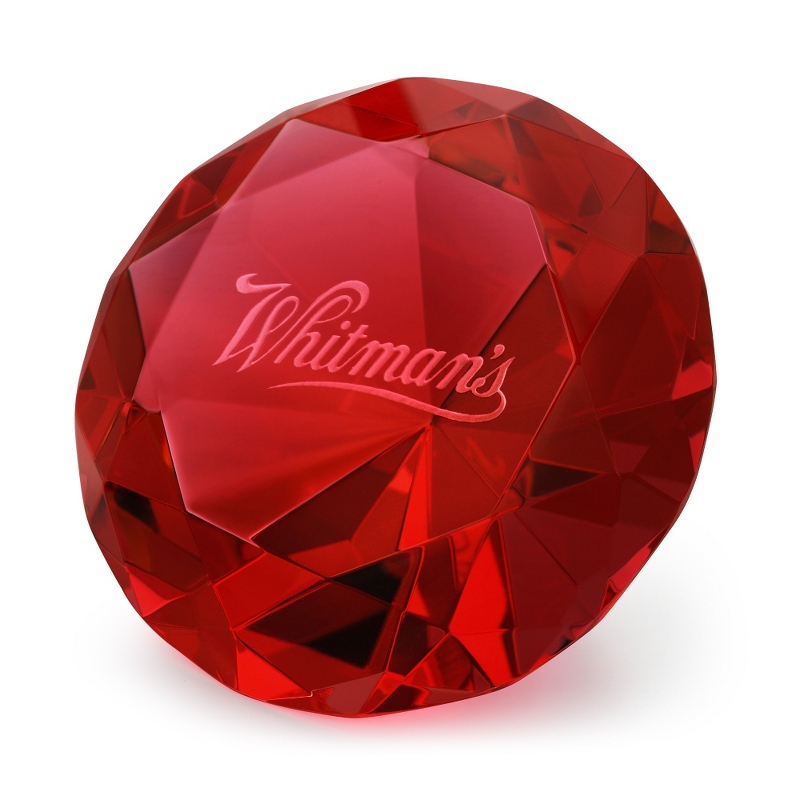 Image of Engraved Red Diamond Paperweight