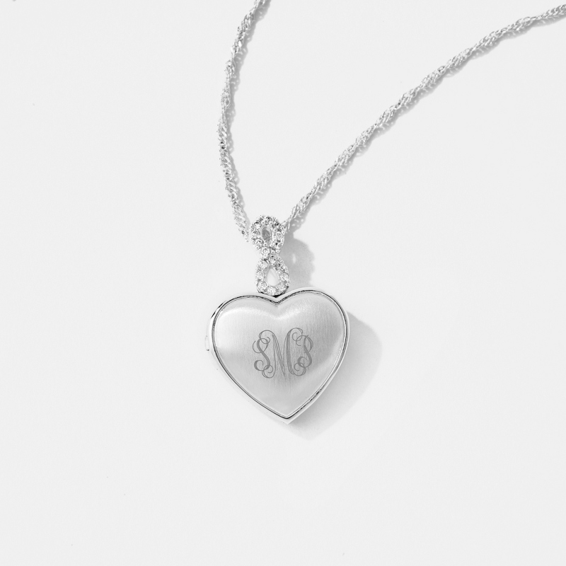 Image of Crystal Infinity Heart Locket
