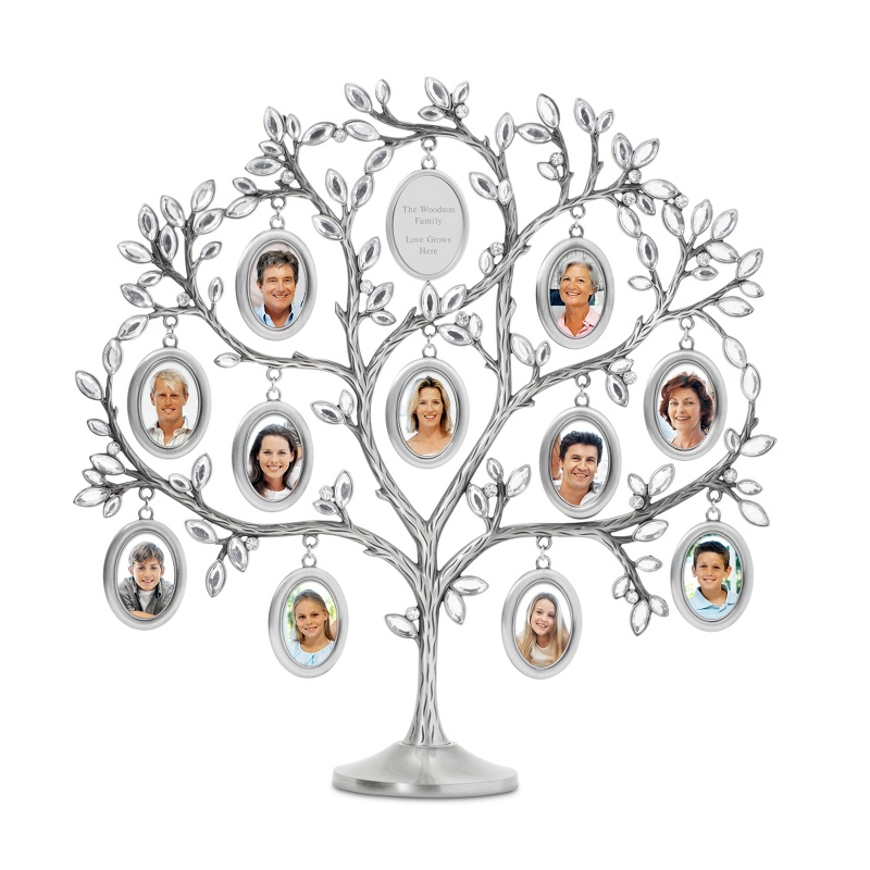 Image of Jeweled Family Tree Picture Frame