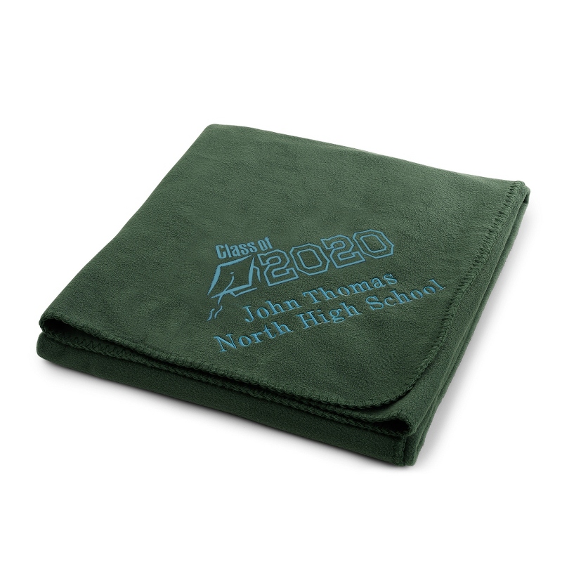 Image of Forest Green 2020 Graduation Fleece Throw