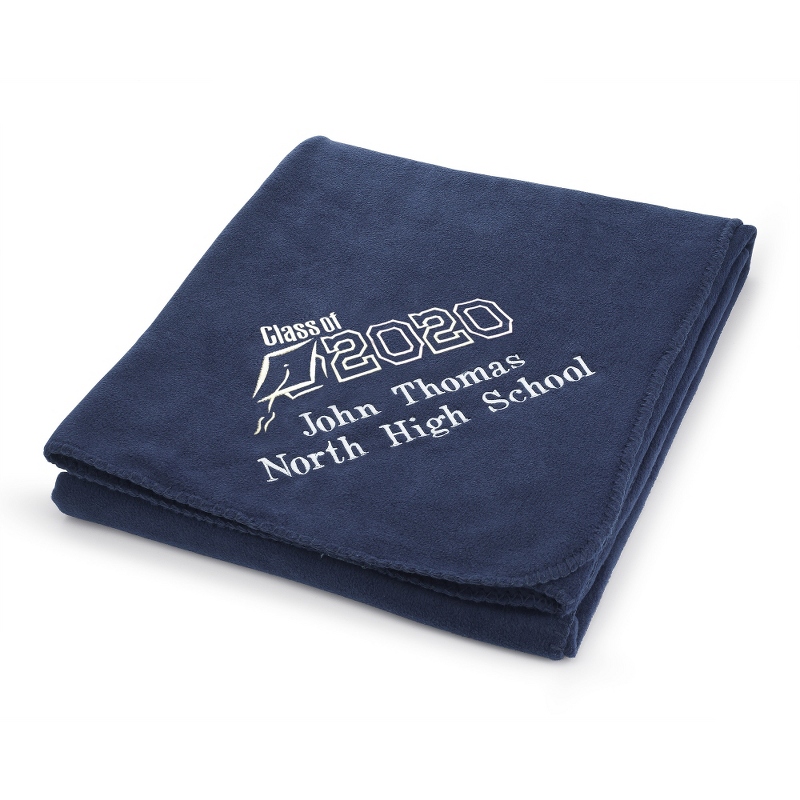 Image of Navy 2020 Graduation Fleece Throw