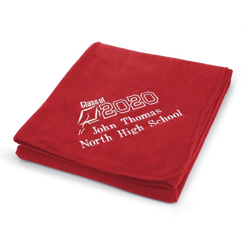 Image of Red 2020 Graduation Fleece Throw
