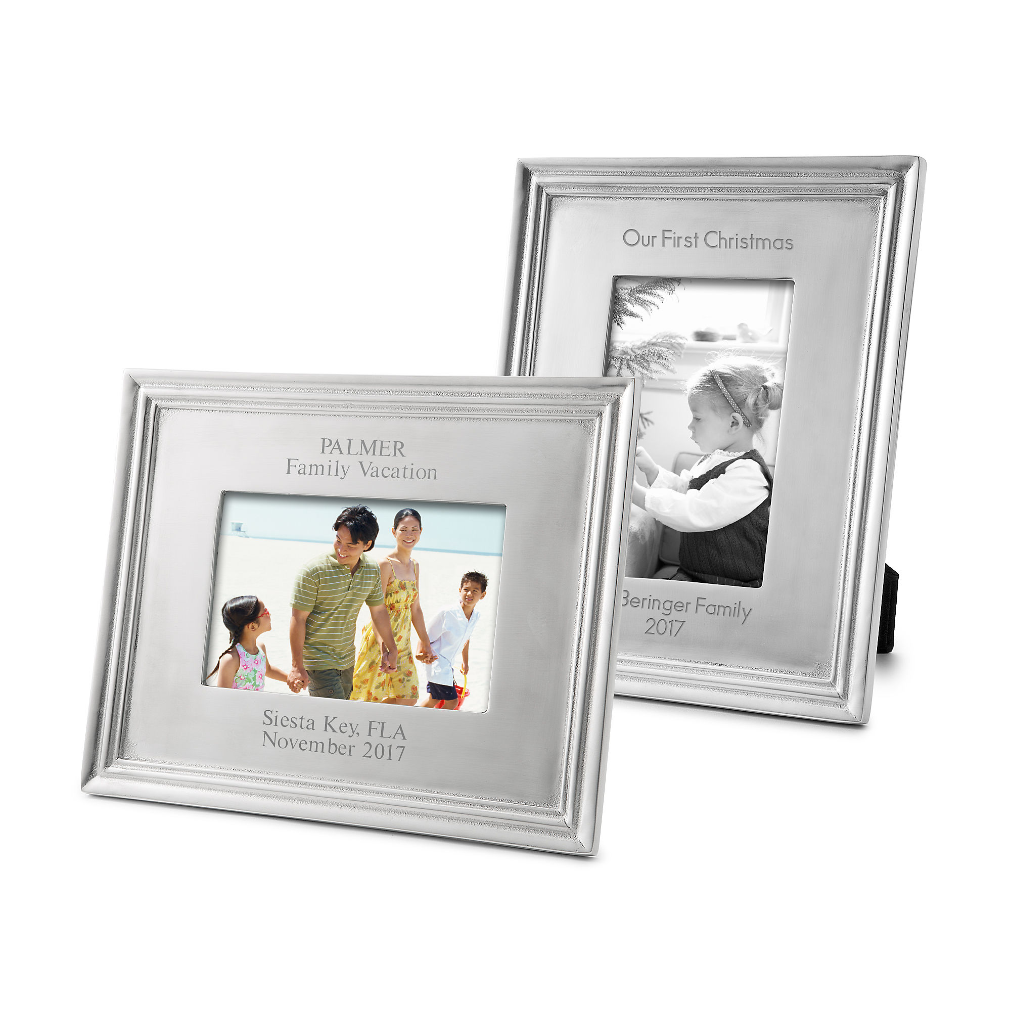 Silver MARIPOSA Basketweave 4x6 inch Picture Frame 