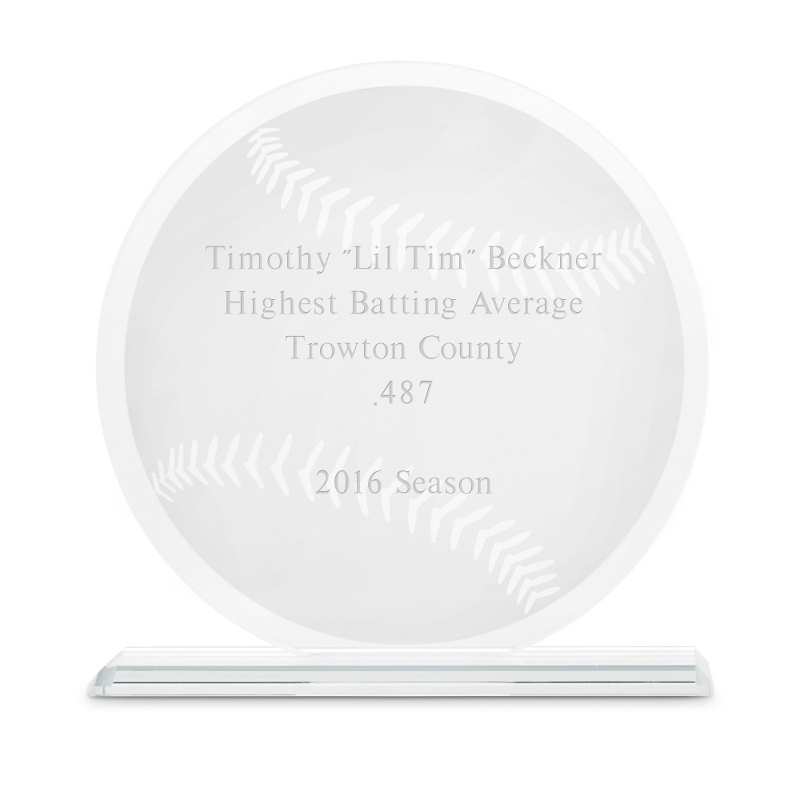 Image of Large Crystal Baseball Award