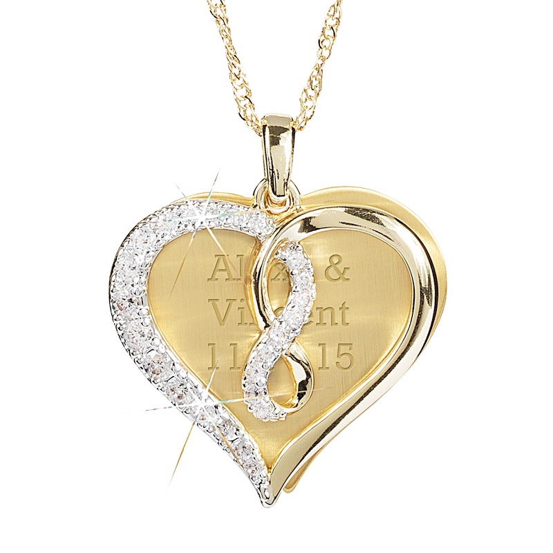 Image of Infinity Heart Swing Necklace