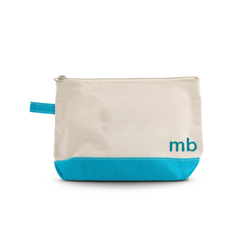 Image of Natural and Turquoise Cosmetic Case - Bottom Right
