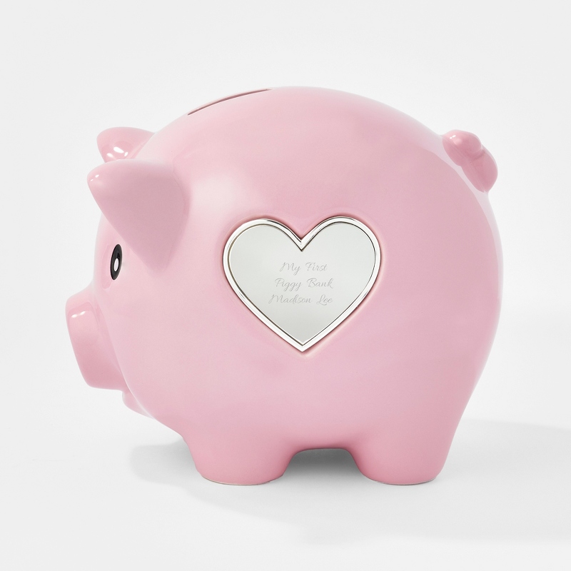 Light Pink Ceramic Piggy Bank
