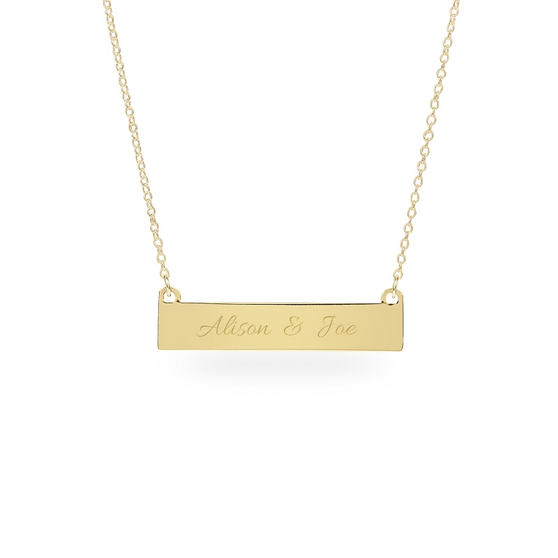 Image of Gold ID Bar Necklace