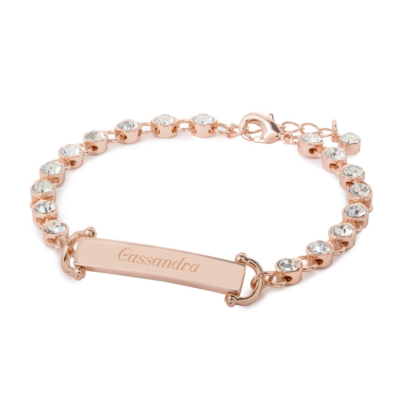 Image of Clear Crystal Link ID Bracelet