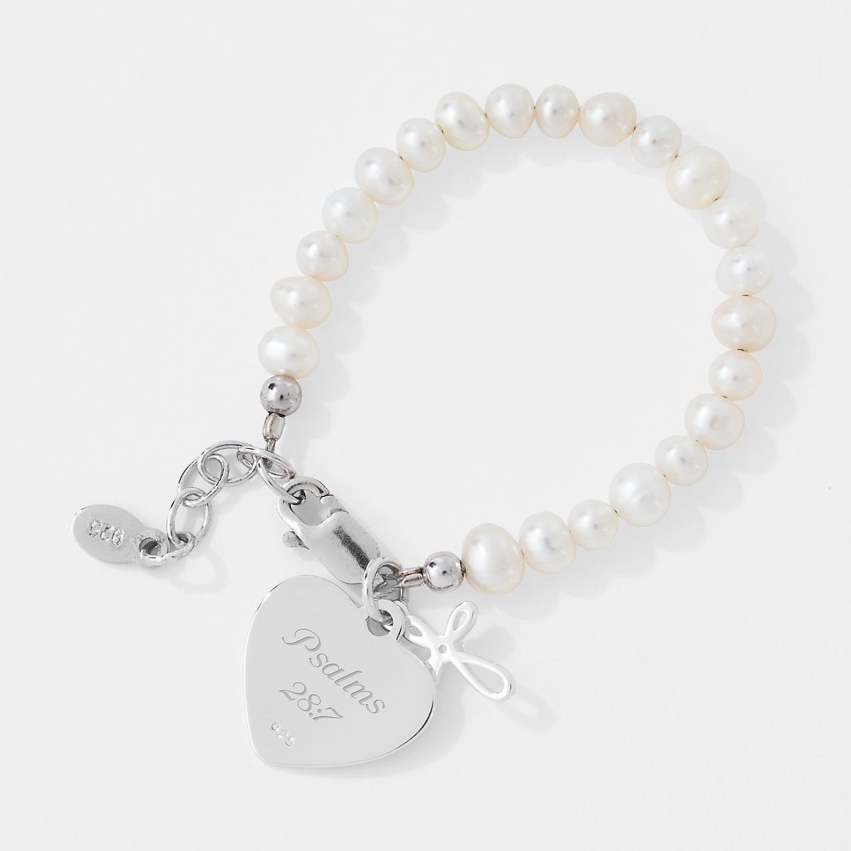 Personalized Pearl Baby BraceletBaptism Pearl BraceletBaptism Bracelet