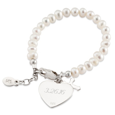 pearl baptism bracelet