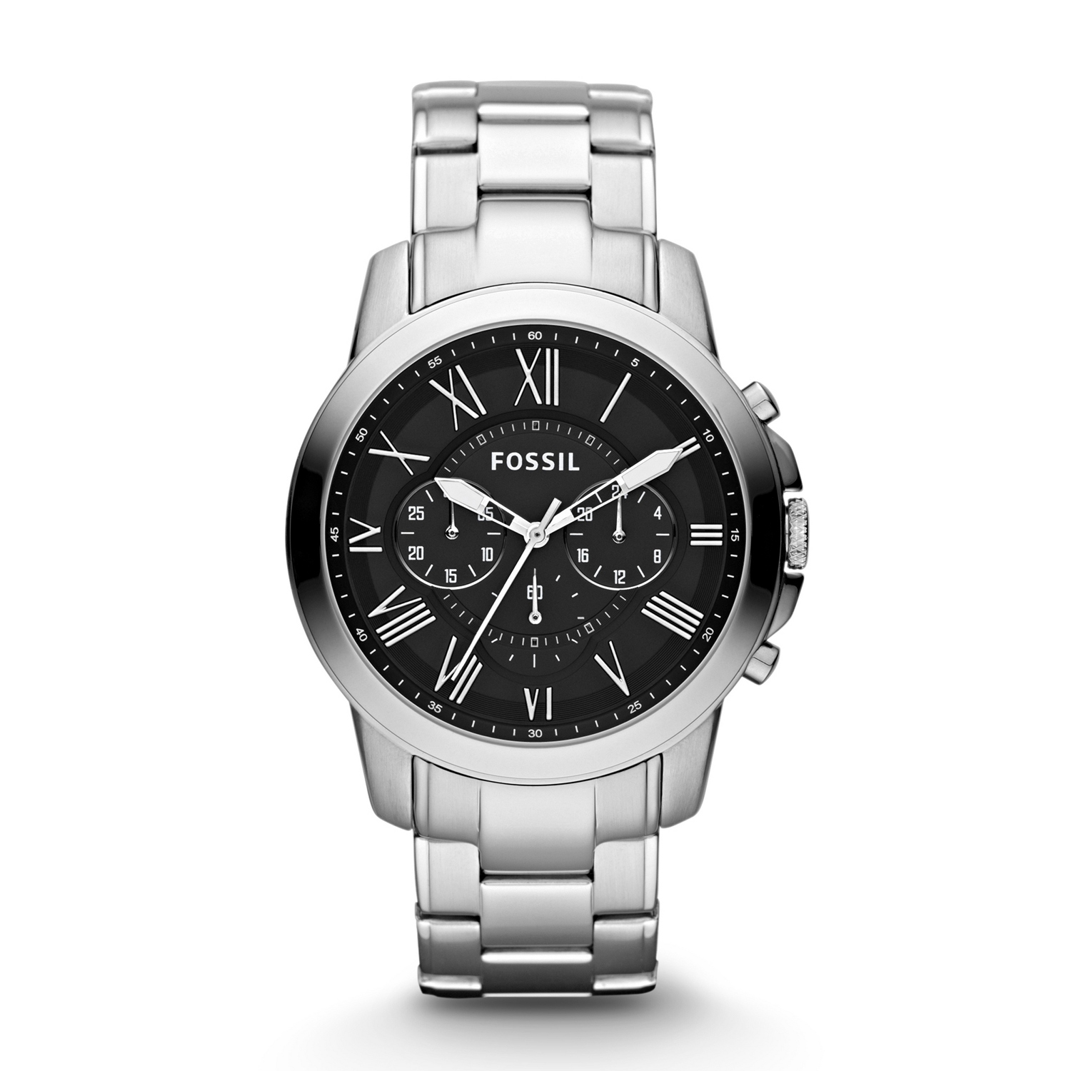 FOSSIL Mens Grant Chronograph Stainless Steel Watch