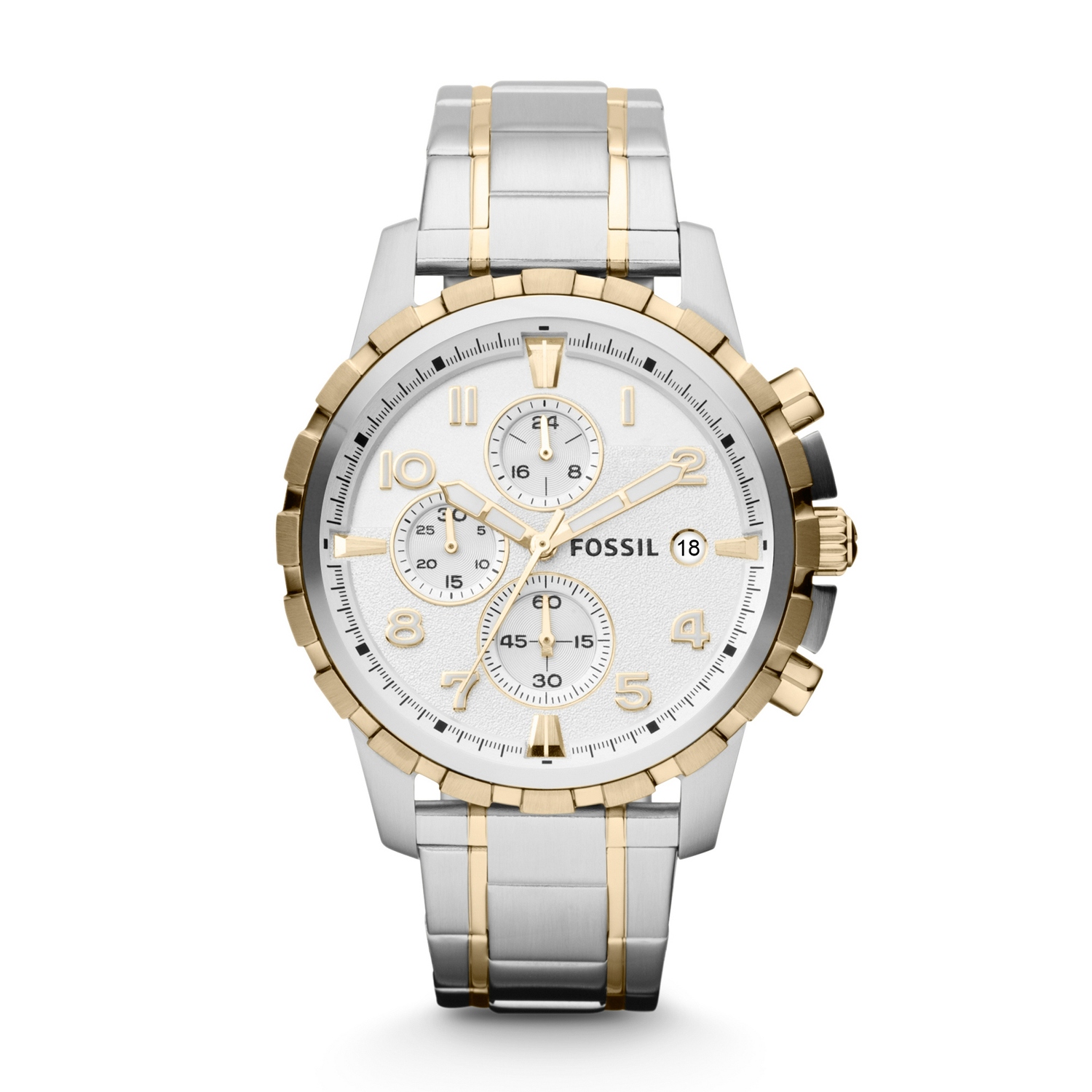 FOSSIL Mens Dean Chronograph Stainless Steel Watch