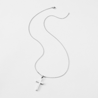 silver cross necklace