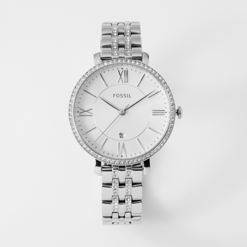 Image of Fossil Womens Jacqueline Silver Stainless Steel Watch