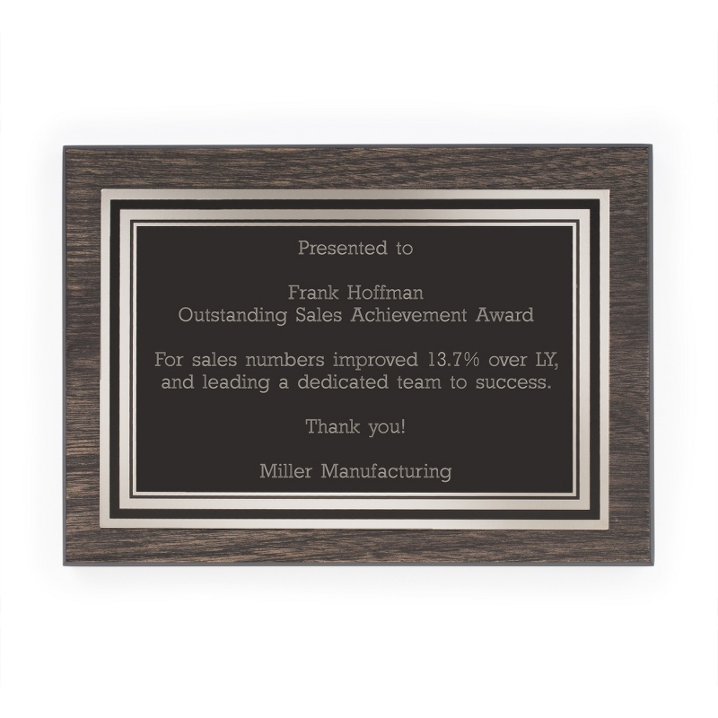 Image of 9x12 Matte Charcoal Plaque