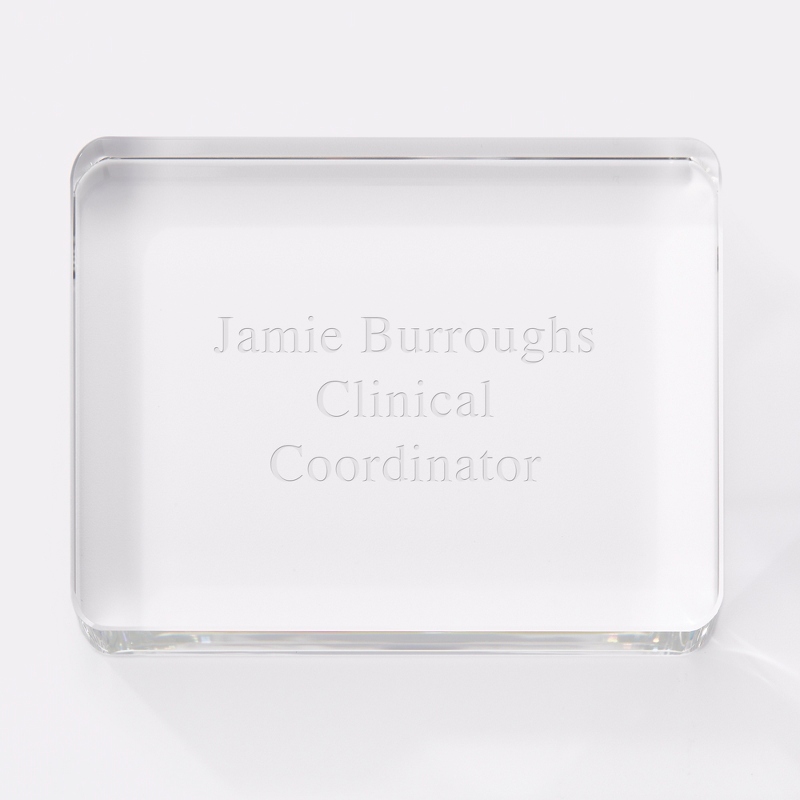 Image of Glass Rectangle Paperweight