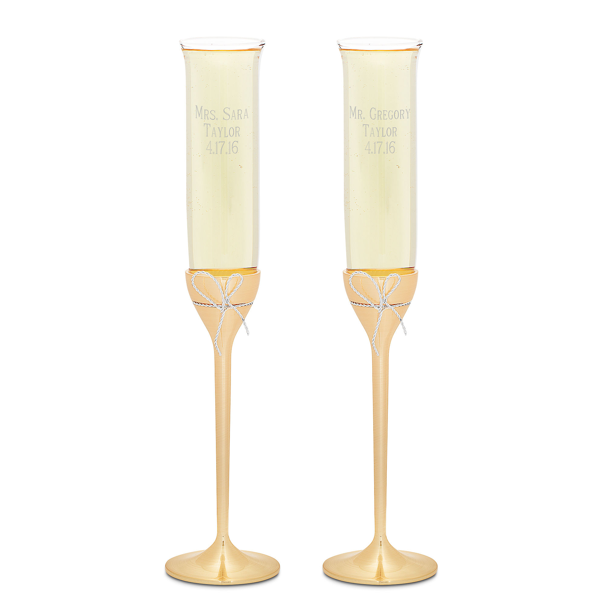 Love Knots Gold Toasting Flutes Boxed Brand New Vera Wang by Wedgwood 